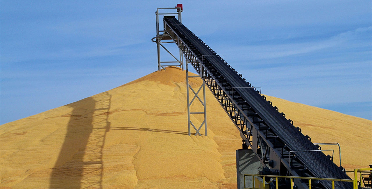 大型露天粮食堆放场